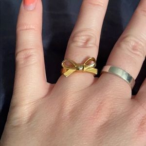 Gold Kate Spade bow ring